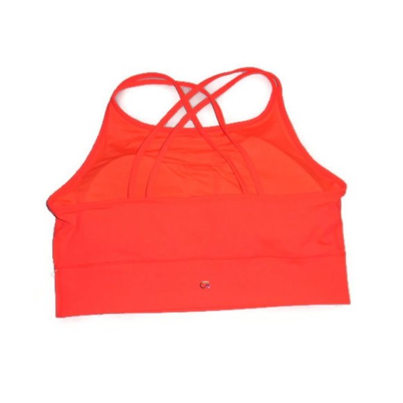 New GAP Fit Neon Orange Sports Bra Cross Back XXL - Picture 2 of 3
